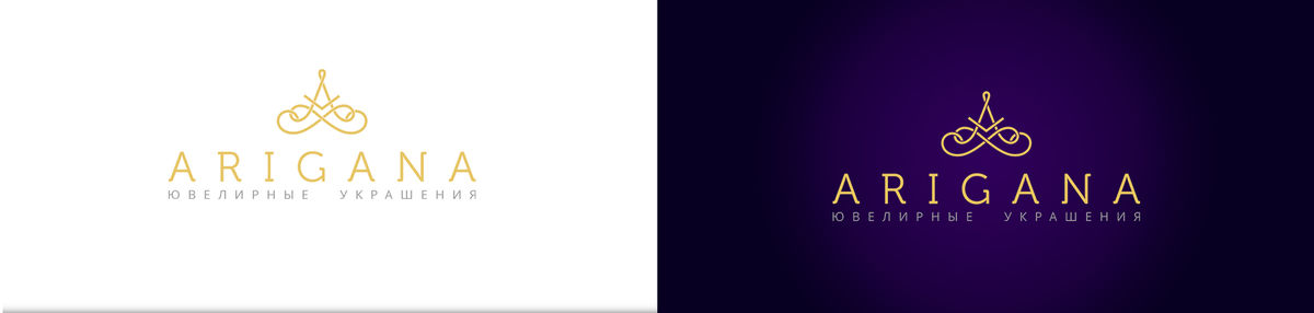 Портфолио Цветная версия логотипа на светлом и темном фоне