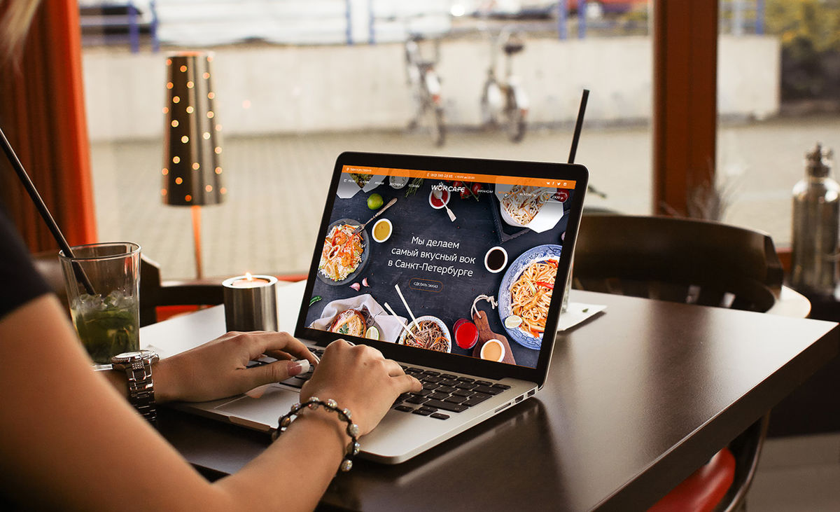 Портфолио WOK  кафе вебсайт